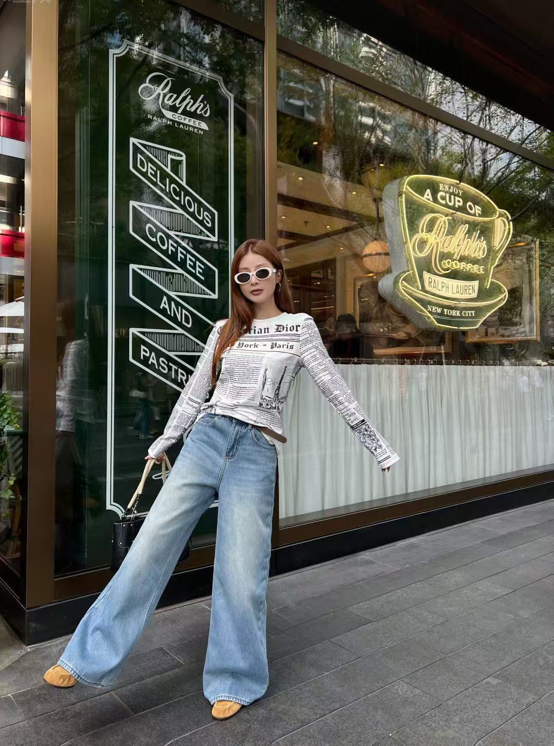 DIOR ニュースペーパーレターTシャツ【50％割引+送料無料】