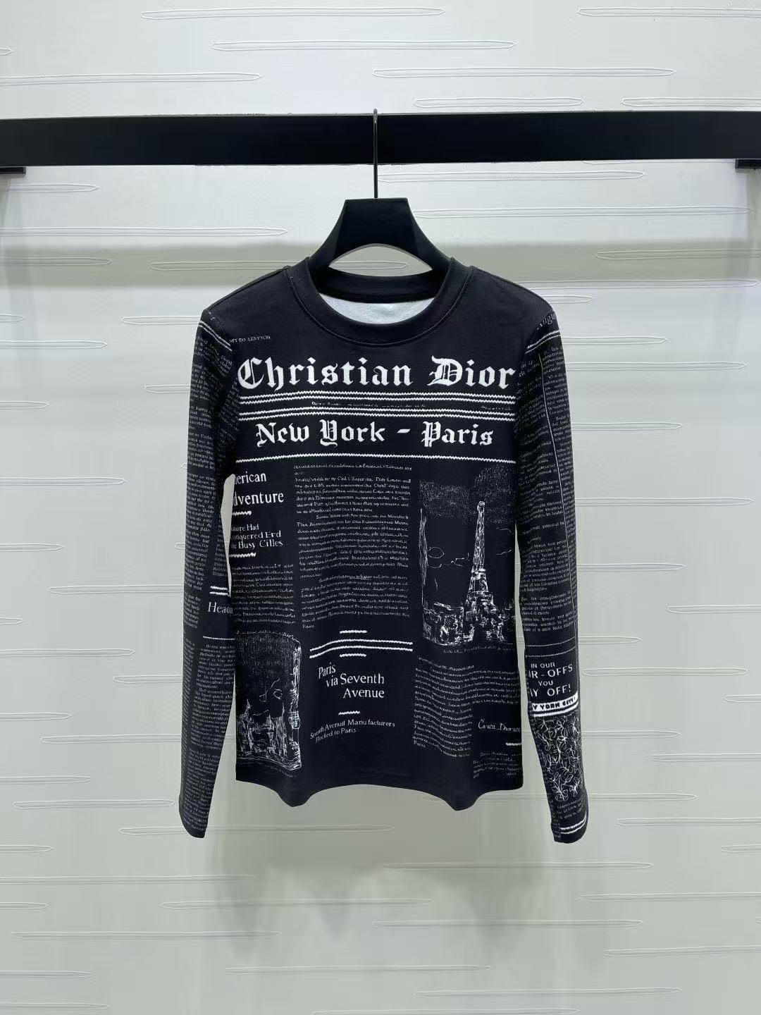 DIOR ニュースペーパーレターTシャツ【50％割引+送料無料】