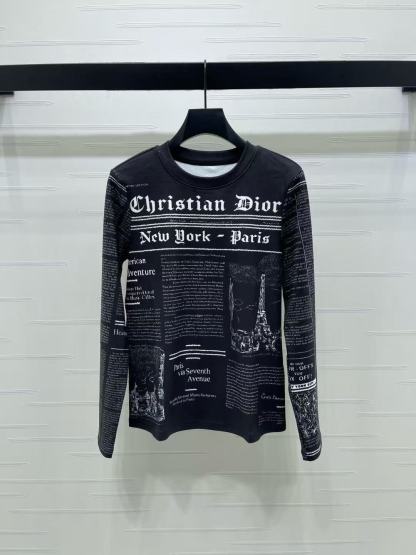 DIOR ニュースペーパーレターTシャツ【50％割引+送料無料】