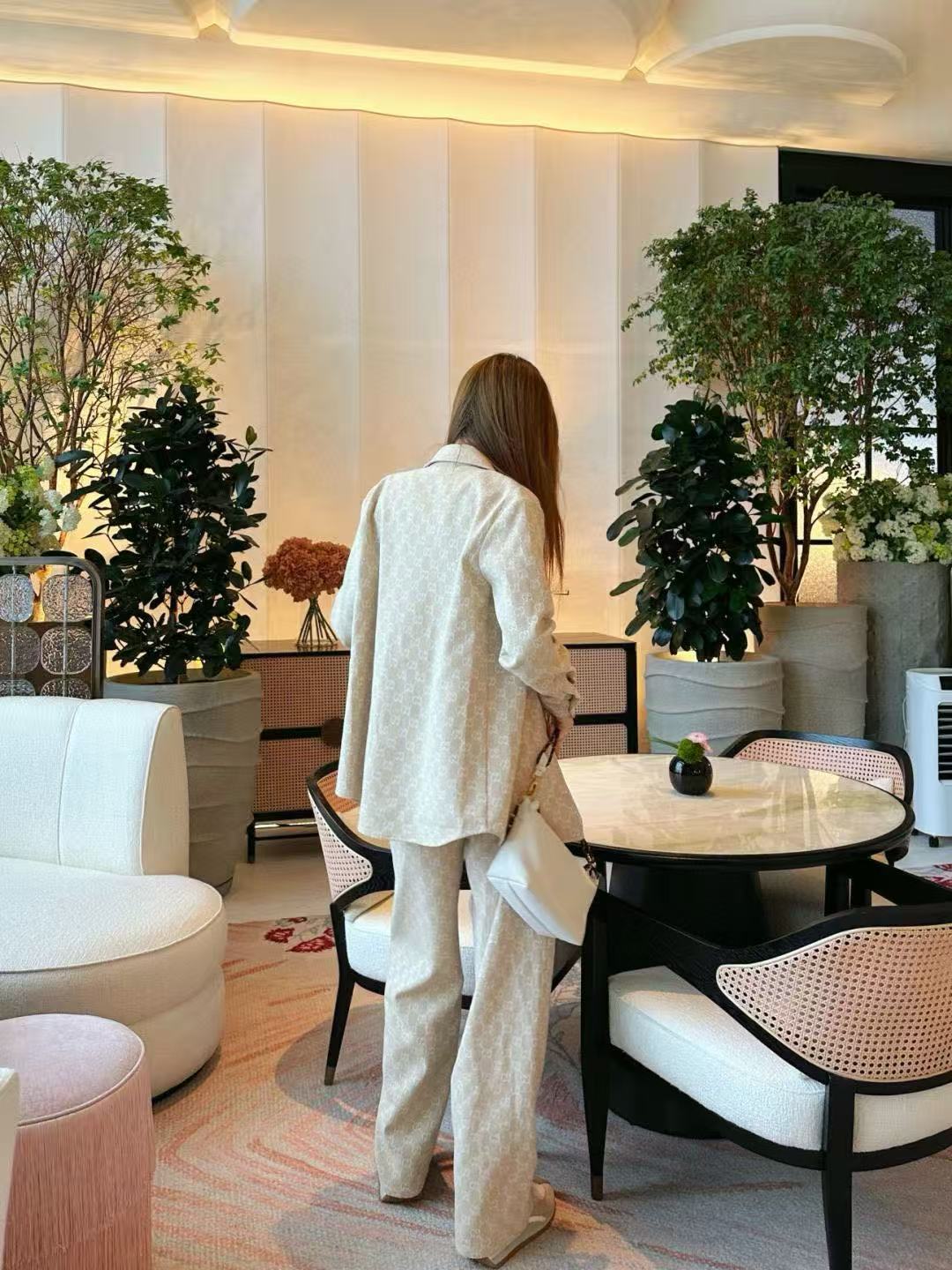 GUCC1 ジャカードデニムシャツとパンツのツーピースセット【50％割引+送料無料】