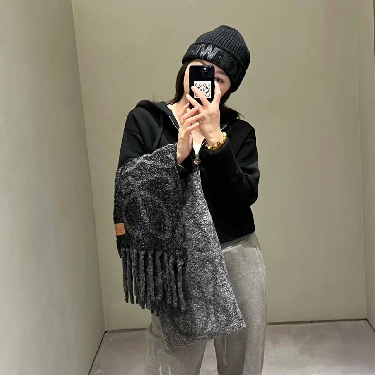 L0WEW タッセル カシミア スカーフ【50％割引+送料無料】