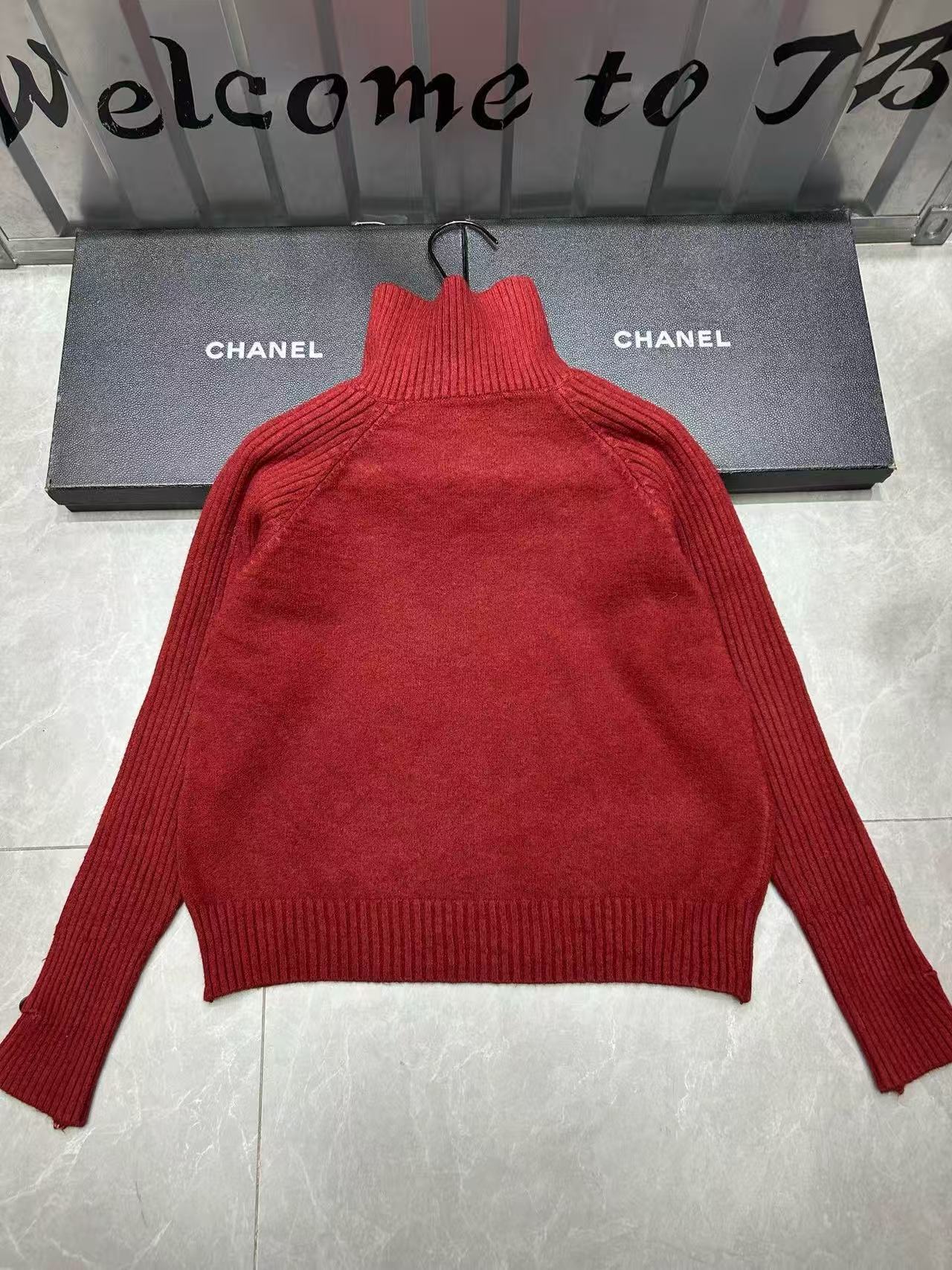 M1UM1U ハイネック ハート型ウールセーター【50％割引+送料無料】