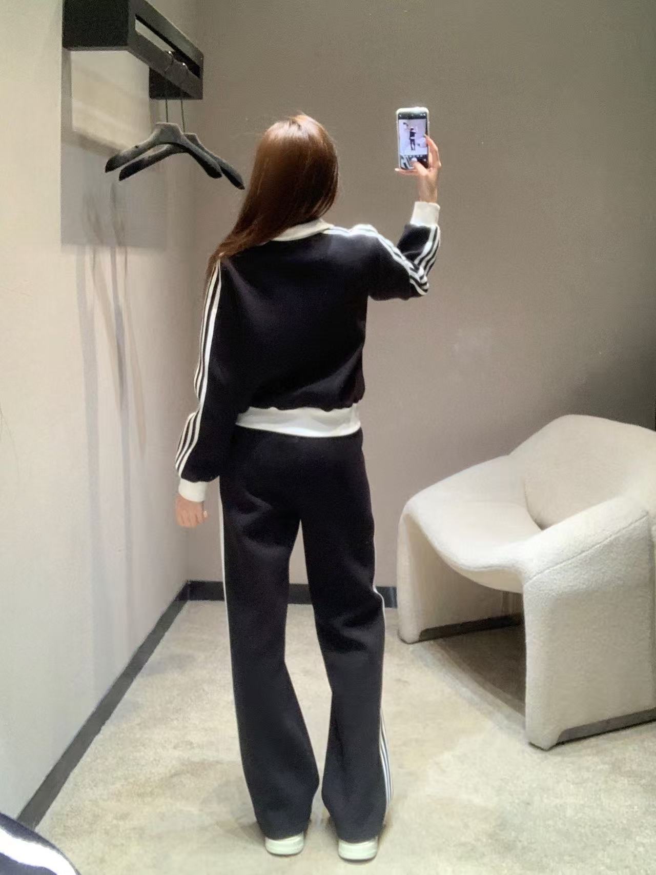 CEL1NE 凱旋門刺繍 ジッパージャケット + パンツ ツーピースセット【50％割引+送料無料】