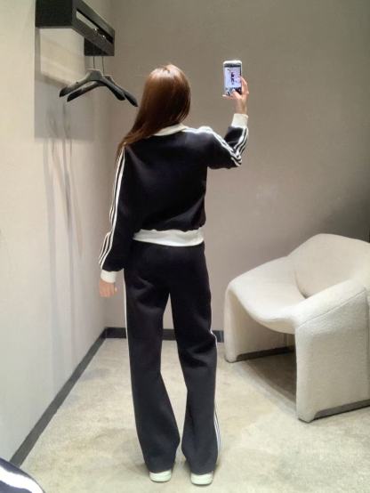 CEL1NE 凱旋門刺繍 ジッパージャケット + パンツ ツーピースセット【50％割引+送料無料】