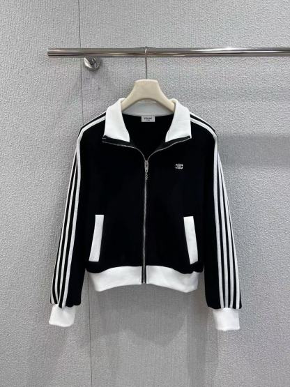 CEL1NE 凱旋門刺繍 ジッパージャケット + パンツ ツーピースセット【50％割引+送料無料】