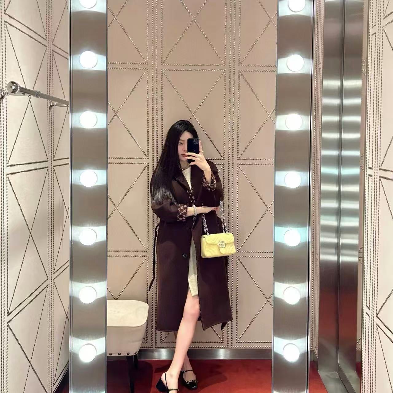 GUCC1 秋冬 リバーシブル カシミア ロングコート【50％割引+送料無料】