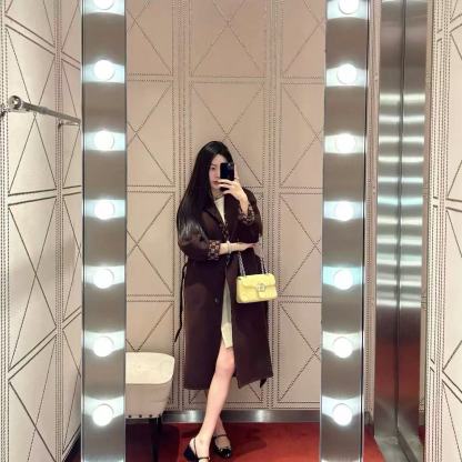 GUCC1 秋冬 リバーシブル カシミア ロングコート【50％割引+送料無料】