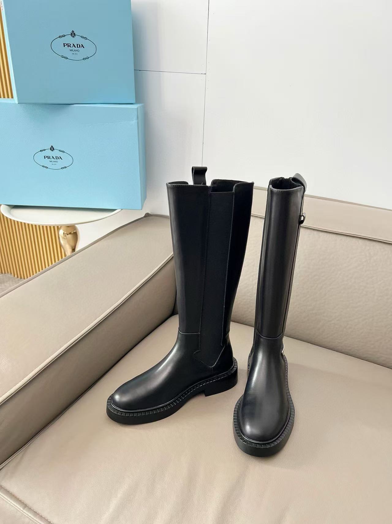PR4DA 高品質トライアングルロゴハイブーツ【50％割引+送料無料】