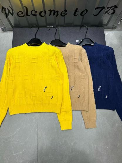 CEL1NE 刺繍レターセーター【50％割引+送料無料】