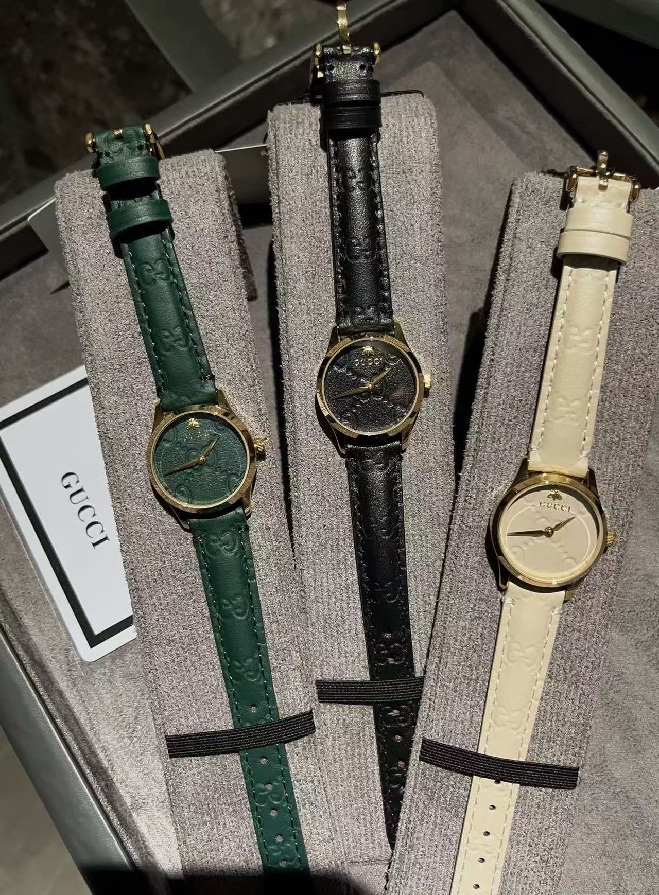 GUCC1 レザーストラップ レディースウォッチ【50％割引+送料無料】