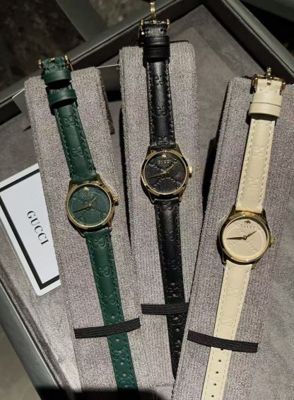 GUCC1 レザーストラップ レディースウォッチ【50％割引+送料無料】