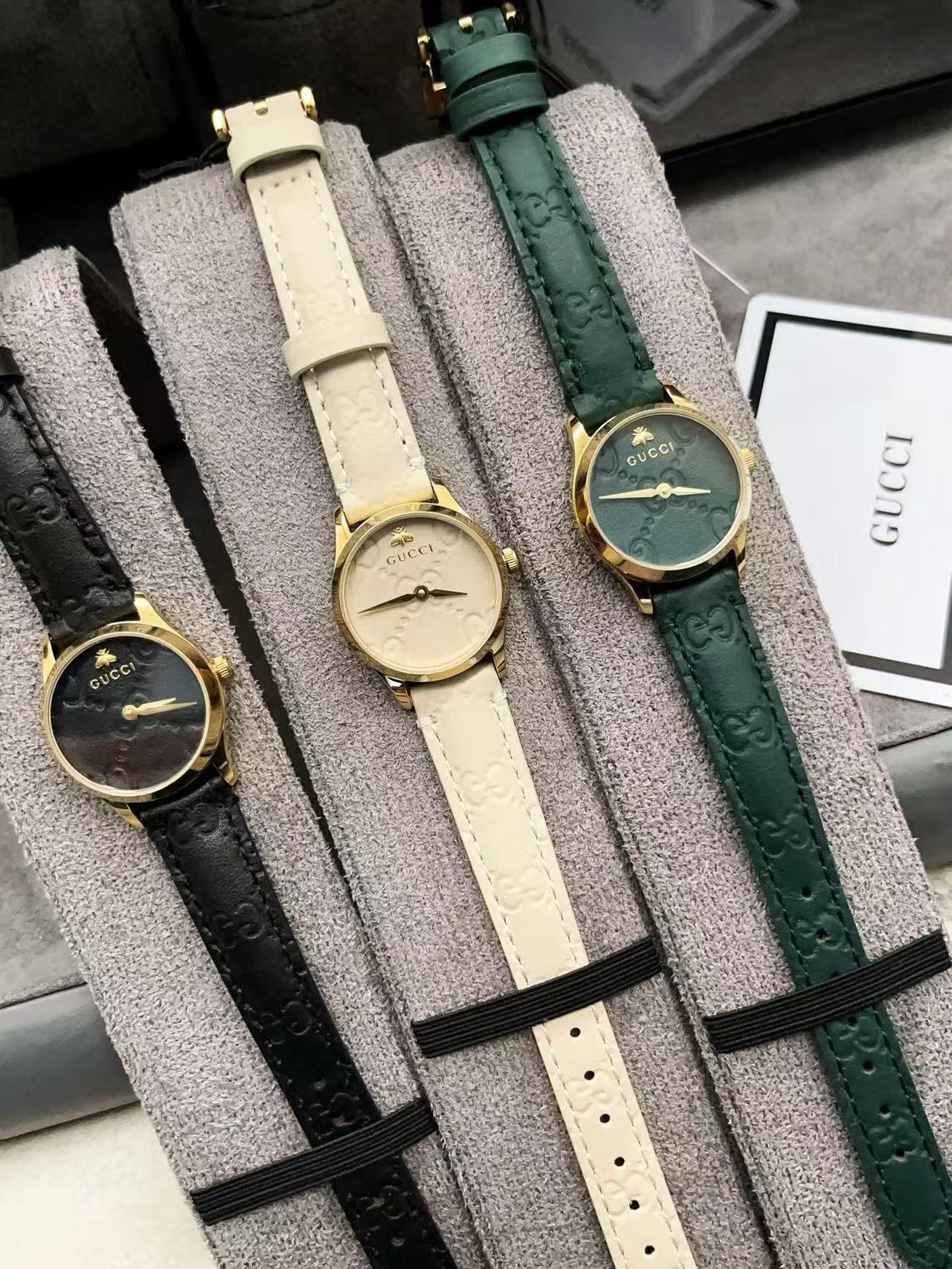 GUCC1 レザーストラップ レディースウォッチ【50％割引+送料無料】