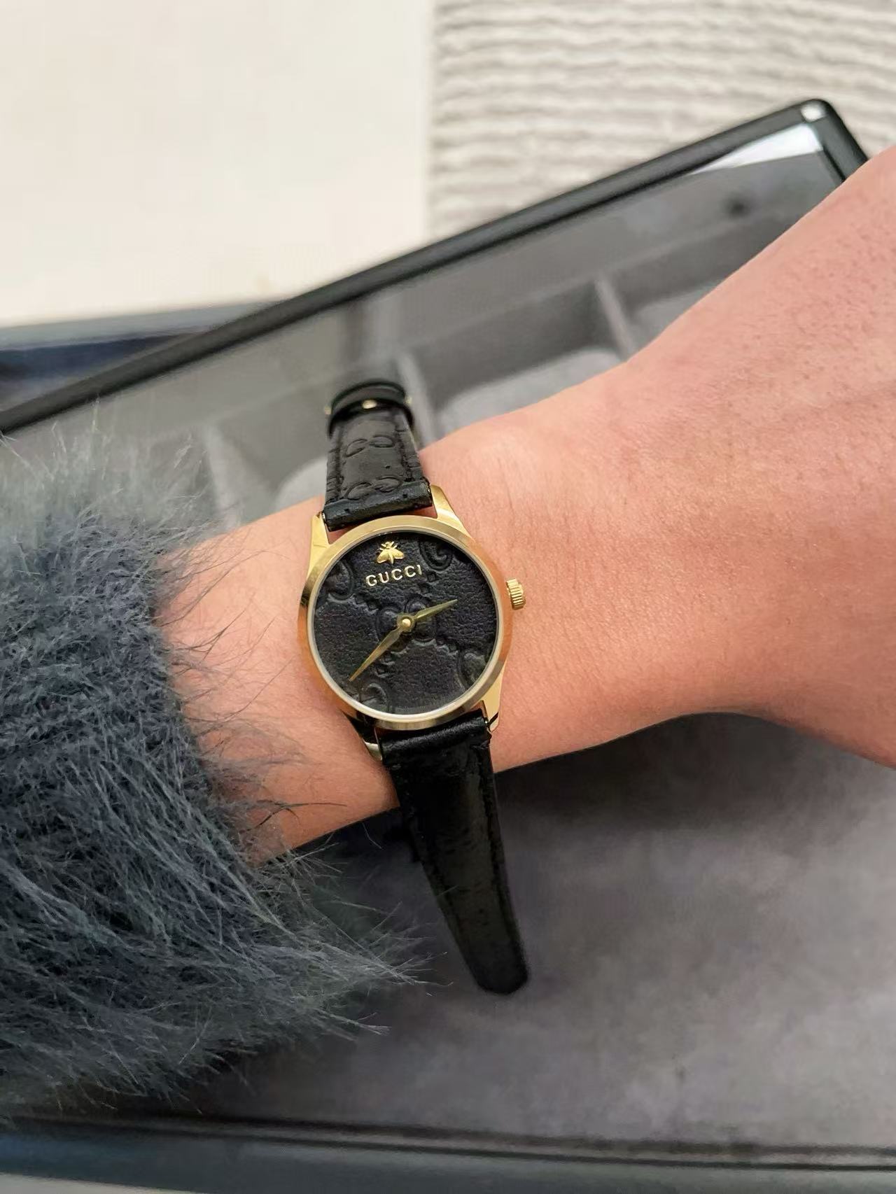 GUCC1 レザーストラップ レディースウォッチ【50％割引+送料無料】