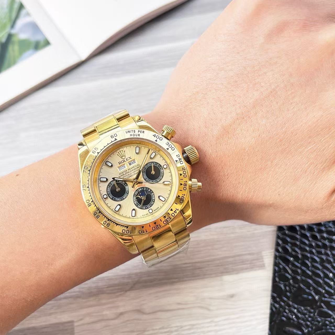 R0LEX デイトナ スチールストラップ ウォッチ【50％割引+送料無料】