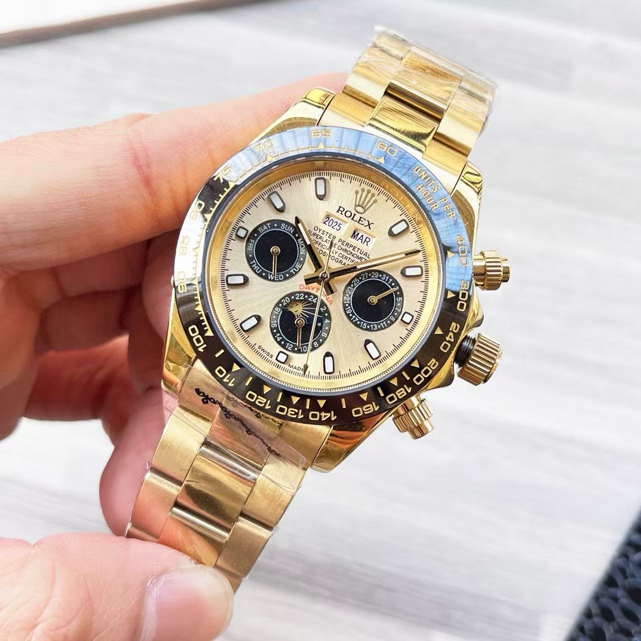 R0LEX デイトナ スチールストラップ ウォッチ【50％割引+送料無料】