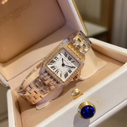 CART1ER ダイヤモンドセット スクエア ステンレススチールウォッチ【50％割引+送料無料】