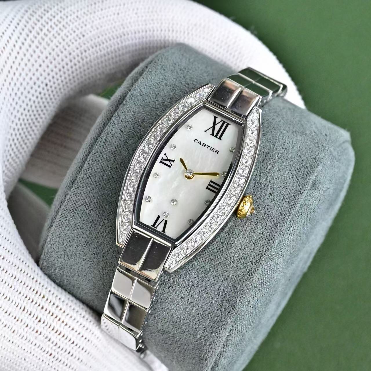 CART1ER スクエア ダイヤモンドセット レディースウォッチ【50％割引+送料無料】