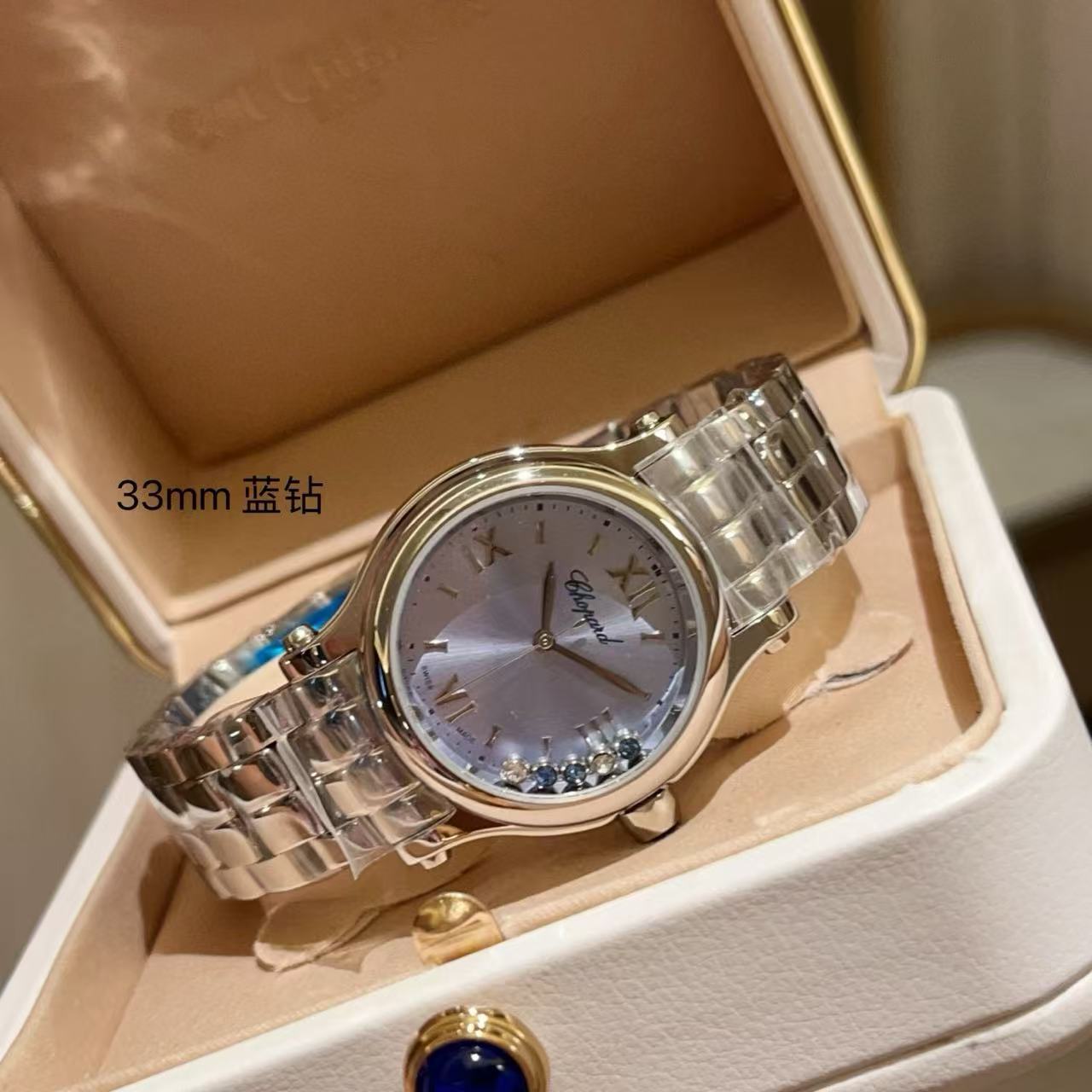 Ch0pard HAPPY DIAMONDSシンプルなスチールバンドのレディース腕時計【50％割引+送料無料】