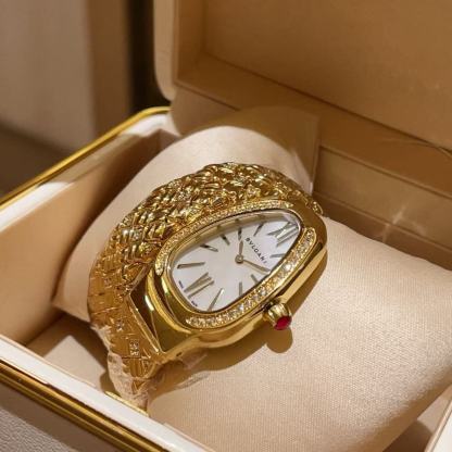 BVLGAR1 ダイヤモンドセット スネークヘッド レディースウォッチ【50％割引+送料無料】