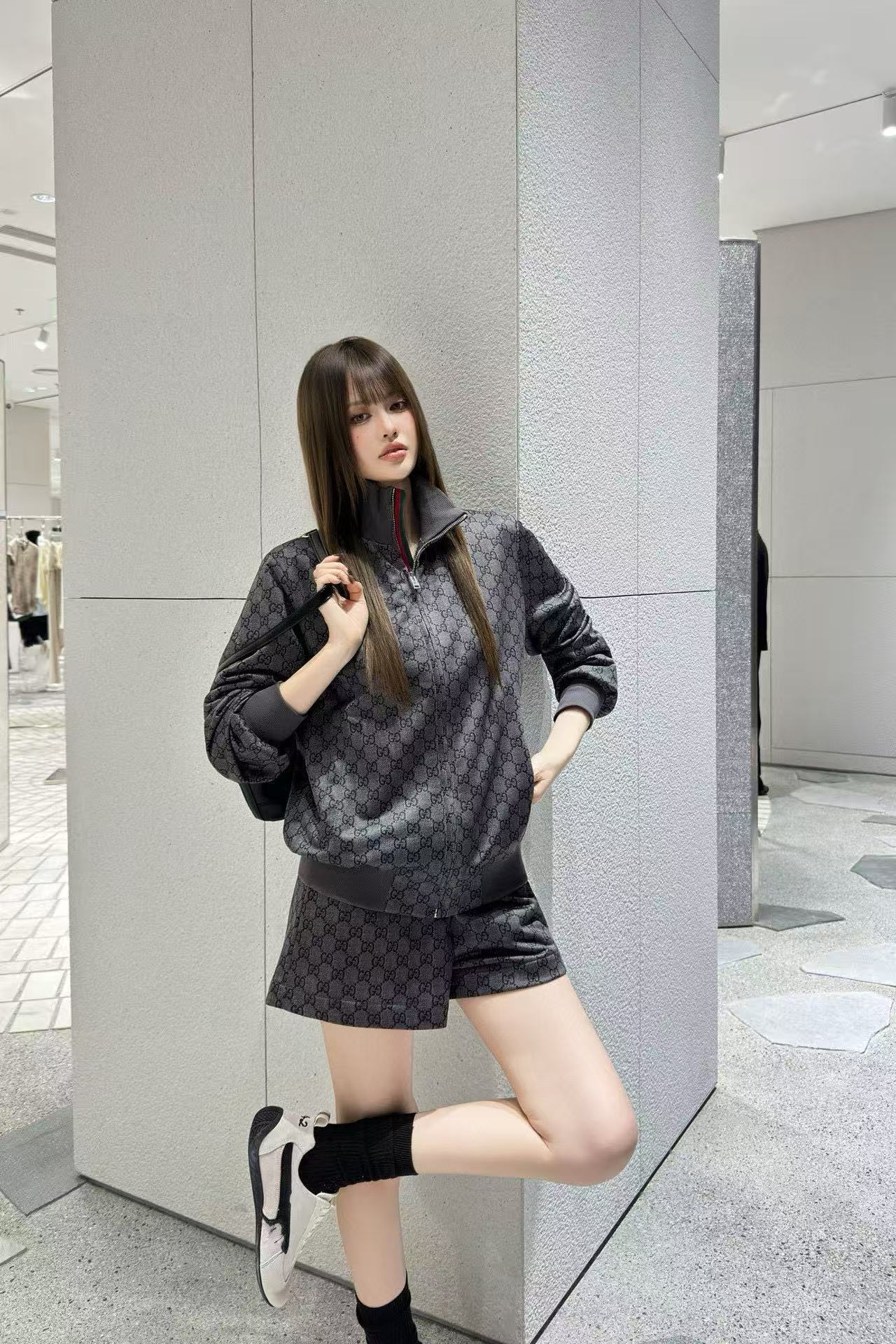 GUCC1 ジャカードジャケット＆ショーツ ツーピースセット【50％割引+送料無料】