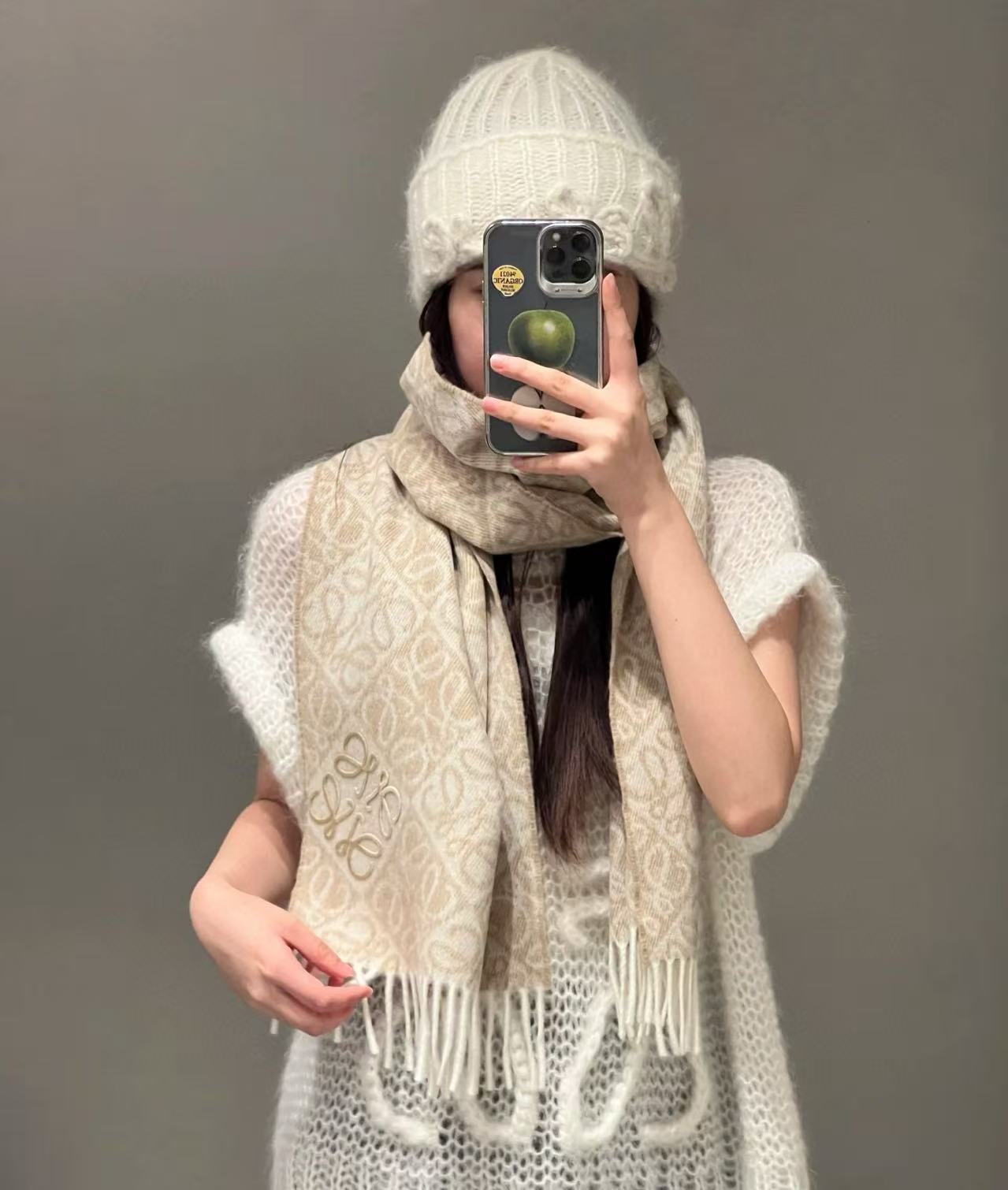 L0WEW タッセル カシミア スカーフ【50％割引+送料無料】