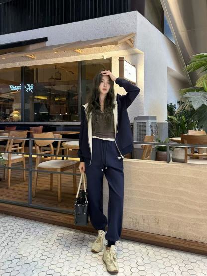 PR4DAトライアングルロゴ フード付きジャケット + パンツ ツーピースセット【50％割引+送料無料】