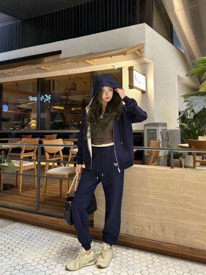 PR4DAトライアングルロゴ フード付きジャケット + パンツ ツーピースセット【50％割引+送料無料】