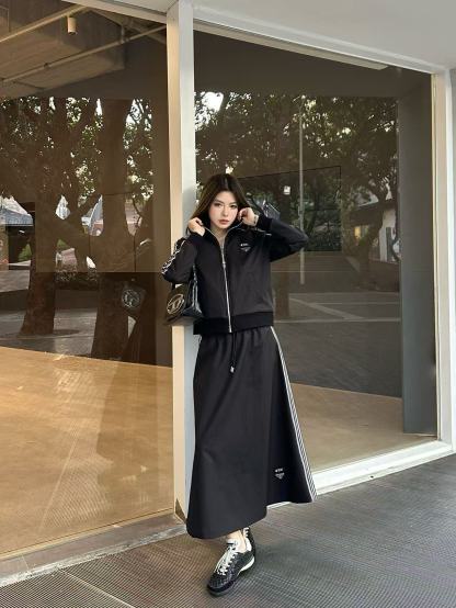 PR4DA ジップアップジャケット+スカート ツーピースセット【50％割引+送料無料】