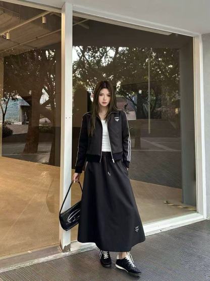 PR4DA ジップアップジャケット+スカート ツーピースセット【50％割引+送料無料】