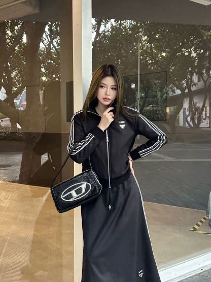 PR4DA ジップアップジャケット+スカート ツーピースセット【50％割引+送料無料】