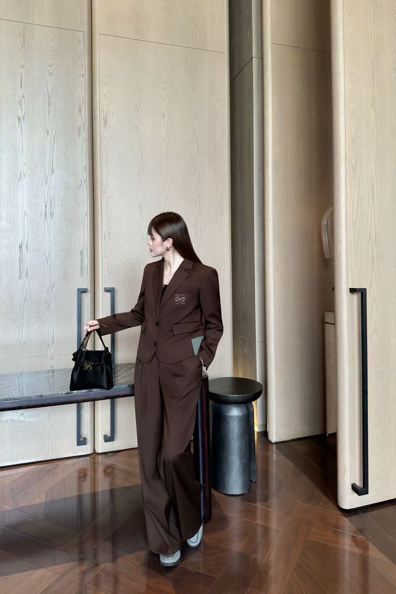 L0WEW 刺繍ロゴジャケット+パンツ ツーピースセット【50％割引+送料無料】