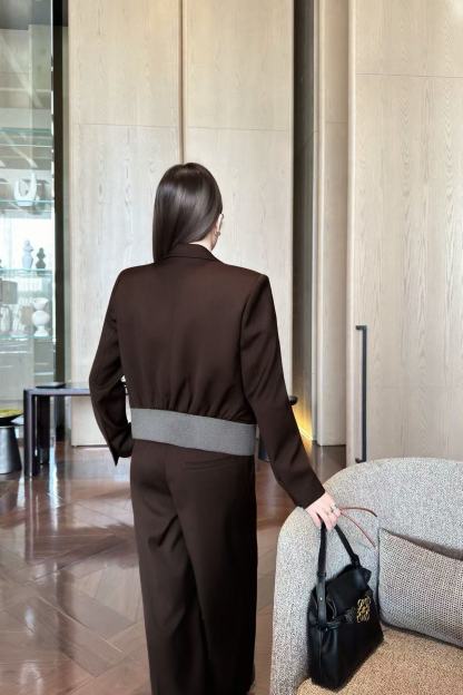 L0WEW 刺繍ロゴジャケット+パンツ ツーピースセット【50％割引+送料無料】