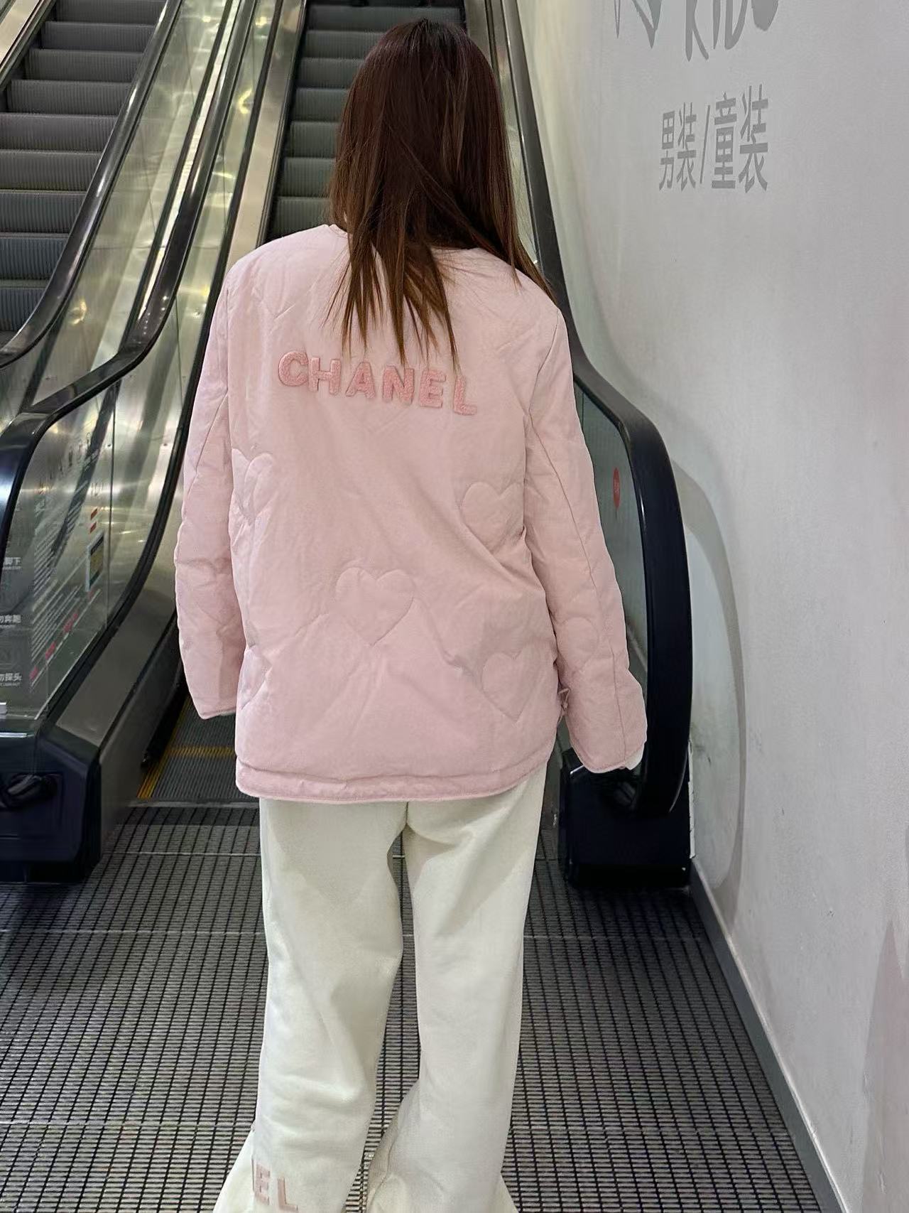 CHANE1 ダブルC マフラー + ダウン ツーピースセット【50％割引+送料無料】