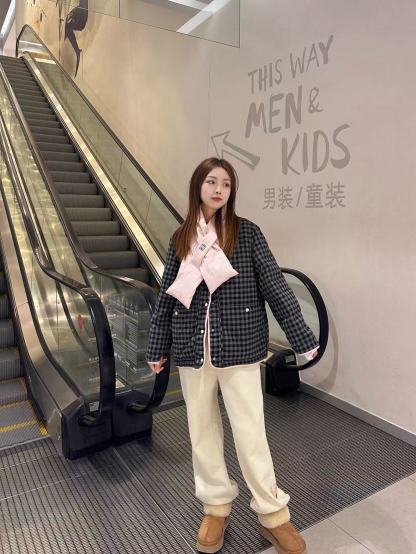 CHANE1 ダブルC マフラー + ダウン ツーピースセット【50％割引+送料無料】