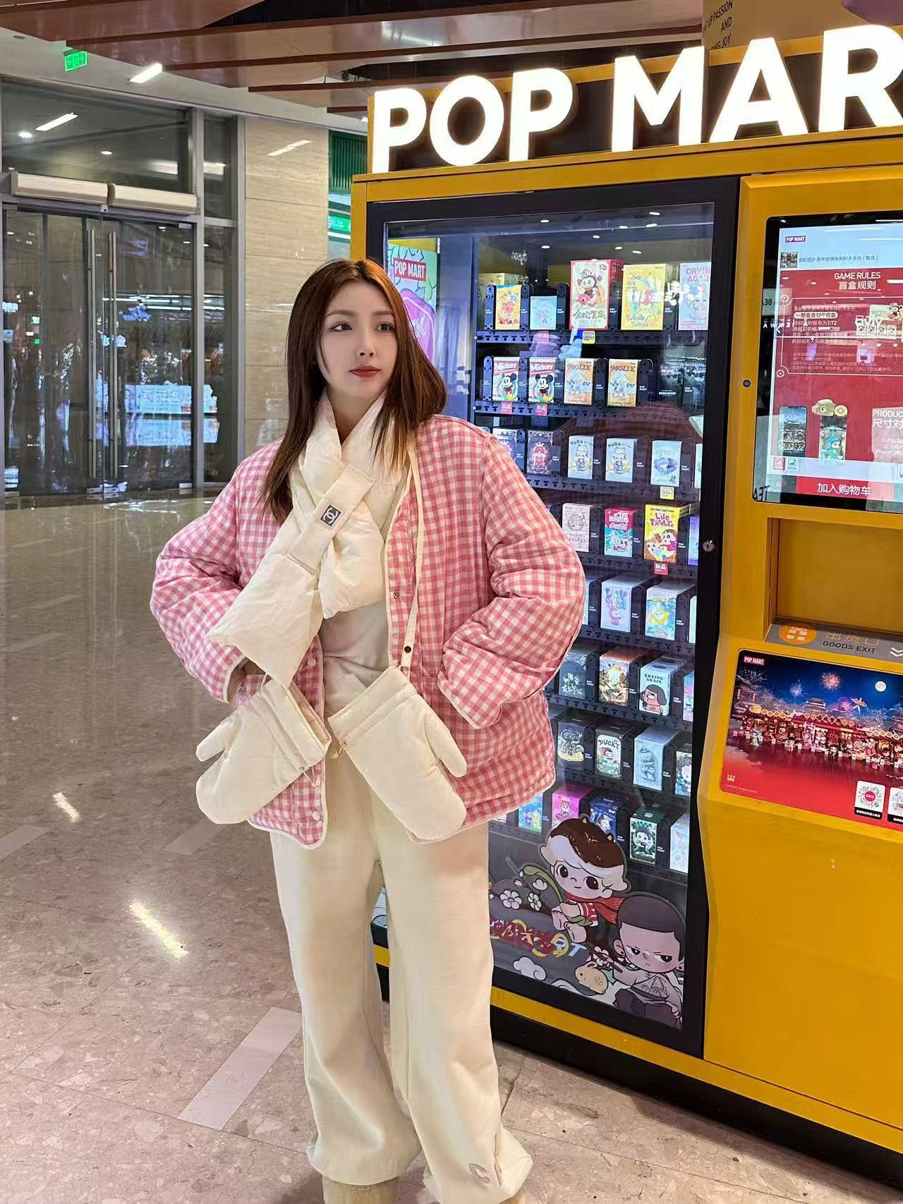 CHANE1 ダブルC マフラー + ダウン ツーピースセット【50％割引+送料無料】