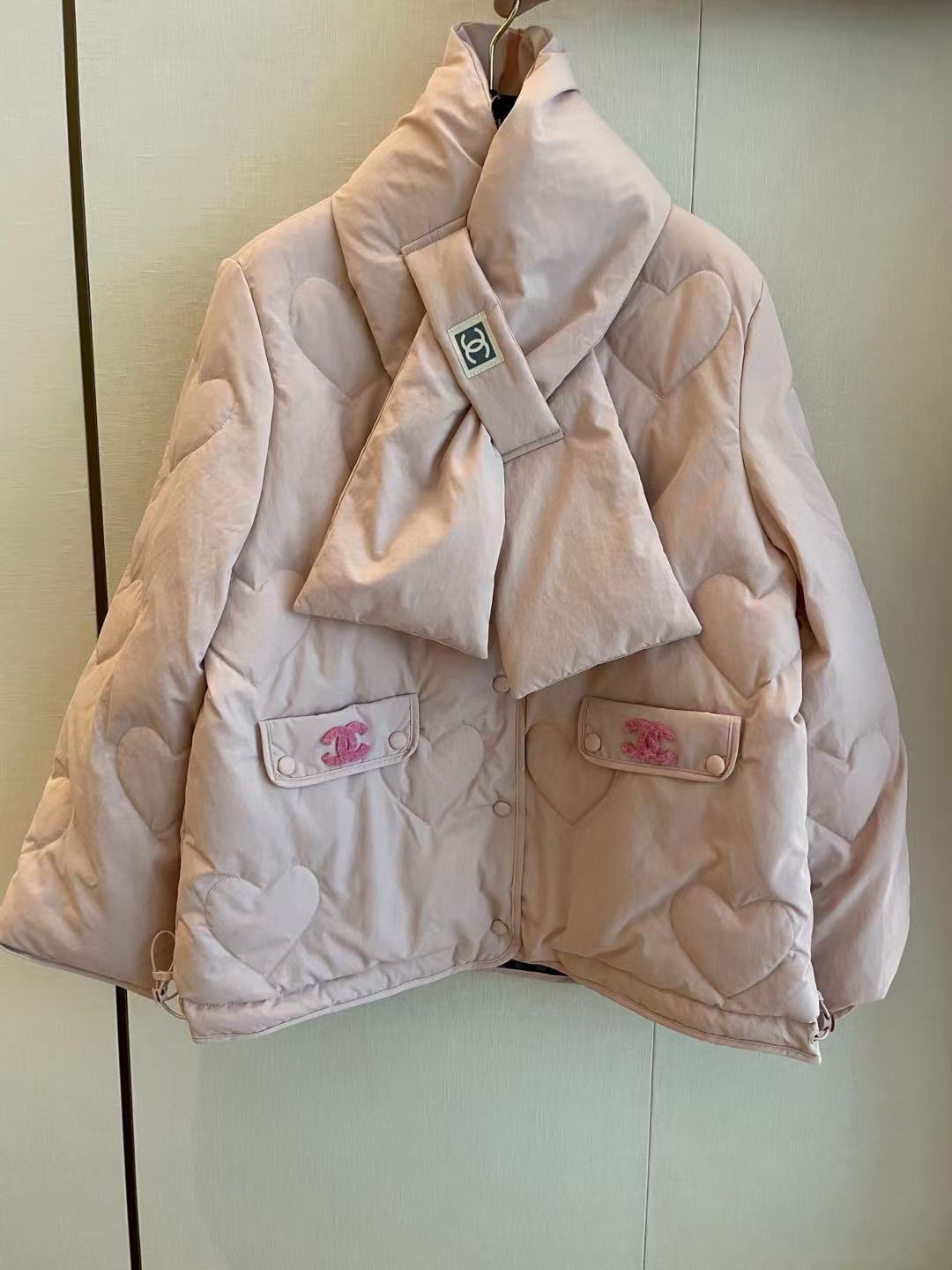 CHANE1 ダブルC マフラー + ダウン ツーピースセット【50％割引+送料無料】