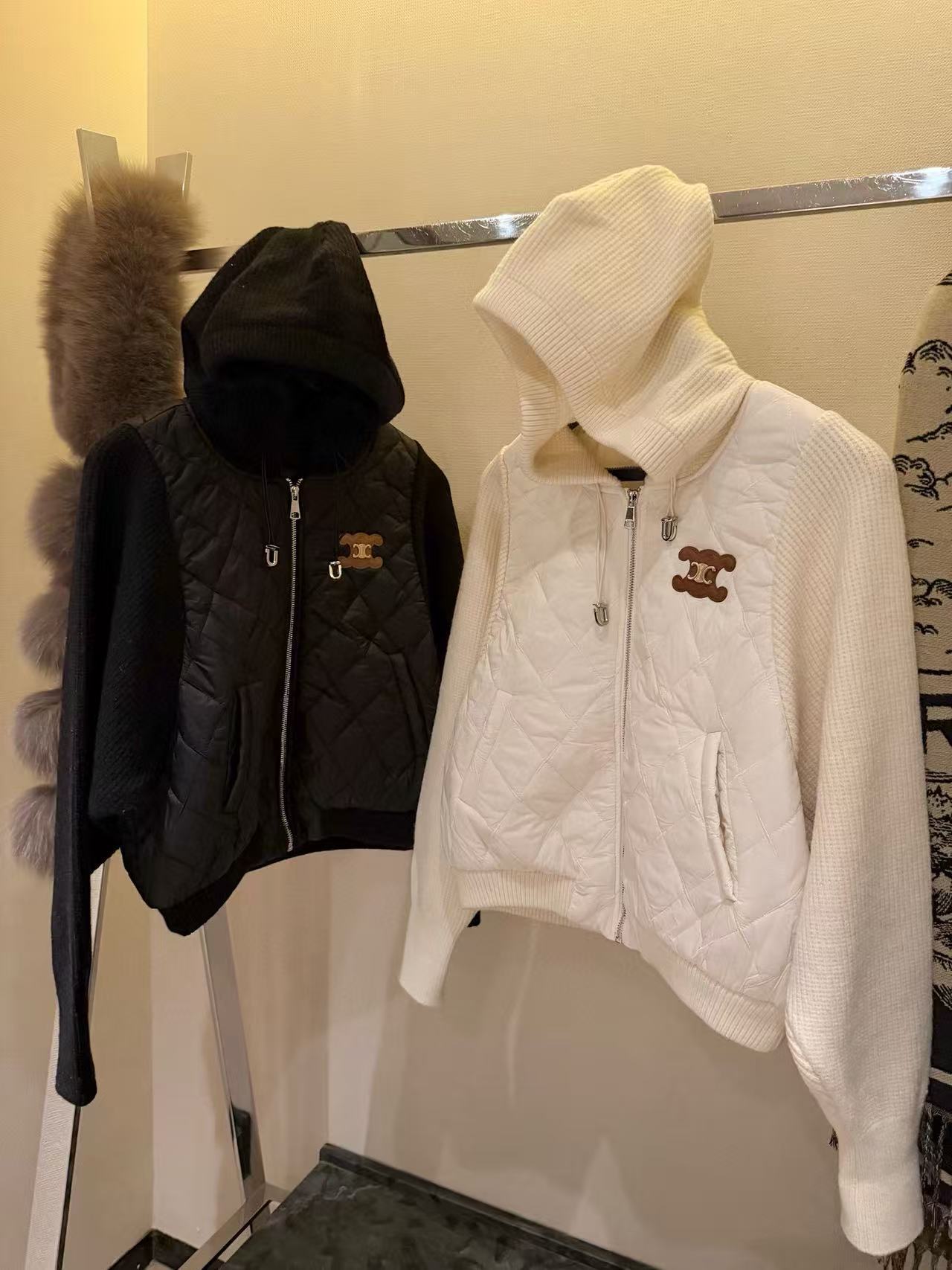 CEL1NE 凱旋門フード付きチェックジャケット【50％割引+送料無料】