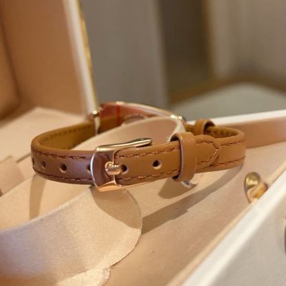 HERME5 ダイヤモンドセット レザーストラップ レディースウォッチ【50％割引+送料無料】