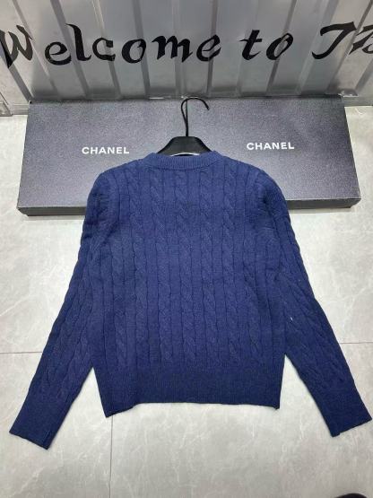 CHANE1 ダブルC ウール ロングスリーブ セーター【50％割引+送料無料】