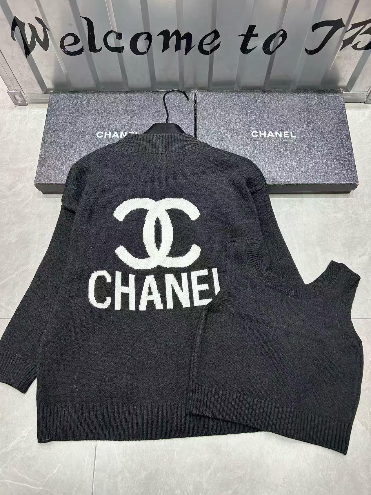 CHANE1 VネックダブルCウールカーディガン【50％割引+送料無料】