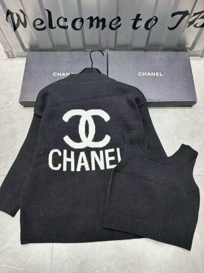 CHANE1 VネックダブルCウールカーディガン【50％割引+送料無料】