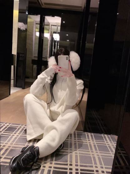 CHANE1 ダブルC 厚手カジュアルツーピースセット【50％割引+送料無料】