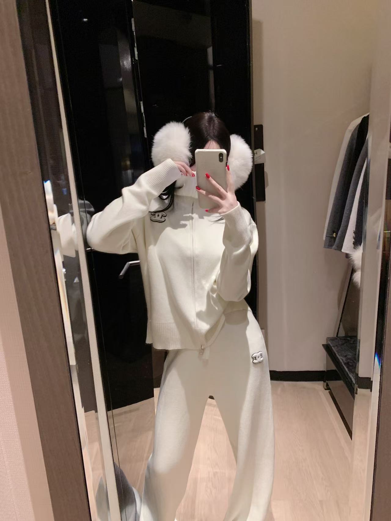 CHANE1 ダブルC 厚手カジュアルツーピースセット【50％割引+送料無料】