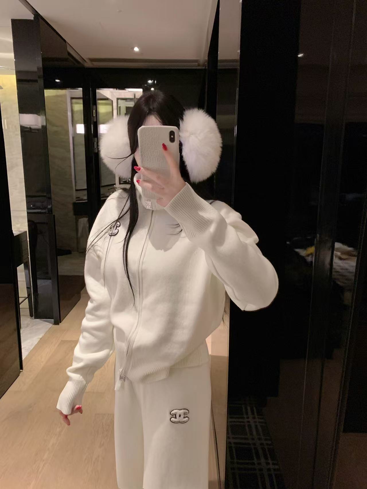 CHANE1 ダブルC 厚手カジュアルツーピースセット【50％割引+送料無料】