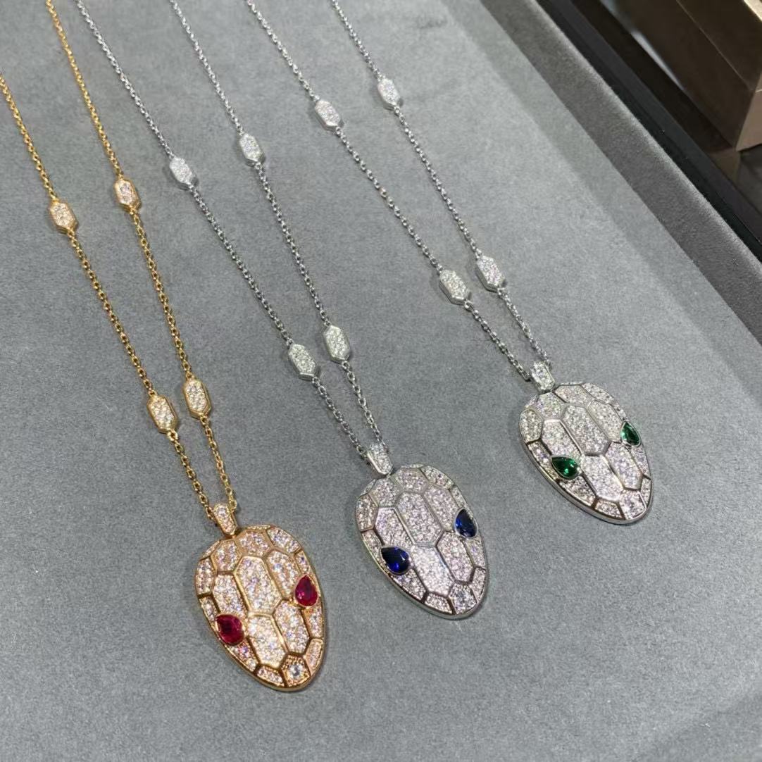 BVLGAR1 ダイヤモンドセット スネークヘッドネックレス【50％割引+送料無料】