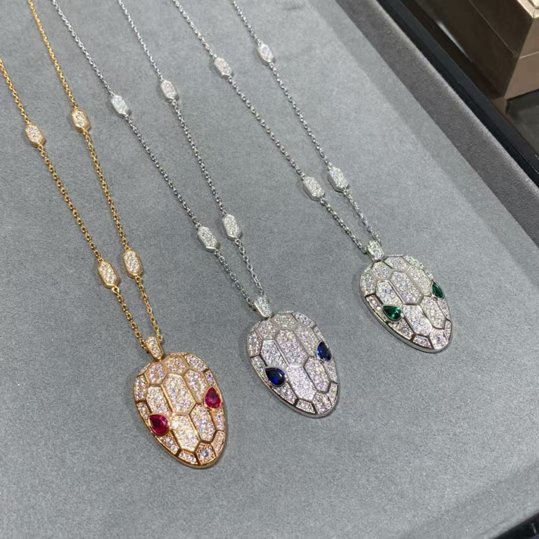 BVLGAR1 ダイヤモンドセット スネークヘッドネックレス【50％割引+送料無料】