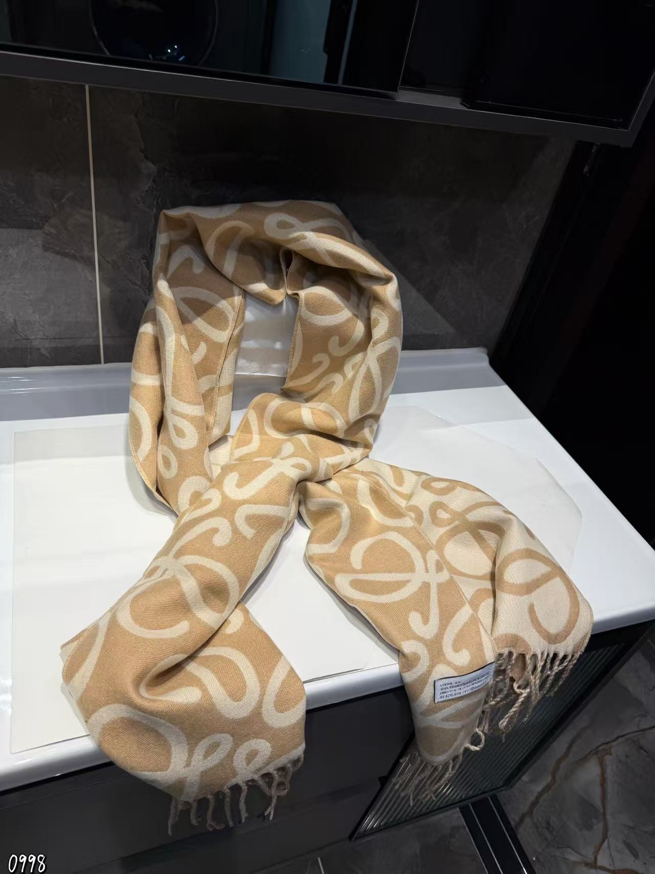 L0WEW タッセル カシミア スカーフ【50％割引+送料無料】