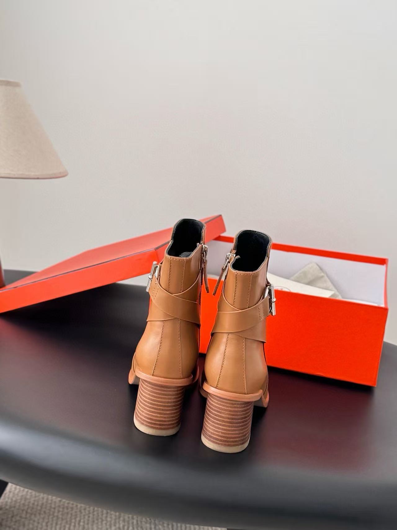 HERME5 高品質シンプルジッパーレザーアンクルブーツ【50％割引+送料無料】