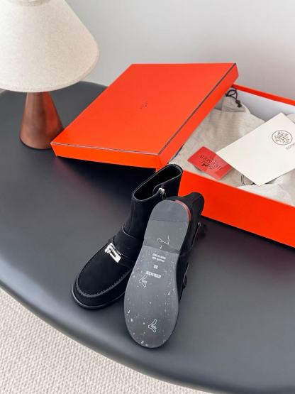 HERME5高品質ケリーバックルアンクルブーツ【50％割引+送料無料】