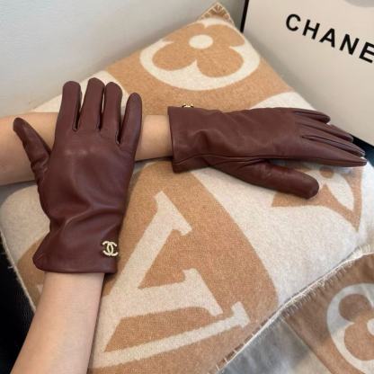 CHANE1 ダブルC ウール＆ラムスキン グローブ【50％割引+送料無料】